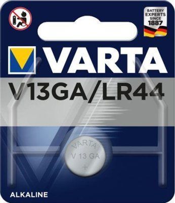 Baterie plochá alkalická, knoflík, V13GA/LR44, Varta Univerzální