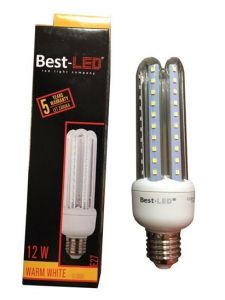 Best LED BL-3U-12-WW-E27 - LED žárovka, E27, 12W, 230-240V, 1200lm, 30 000h, 3000K teplá bílá, 300st