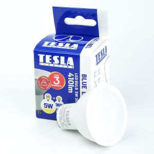 Tesla - LED žárovka GU10, 5W, 230V, 400lm, 30 000h, 3000K teplá bílá, 100st stmívatelná