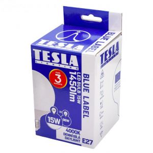 Tesla - LED žárovka GLOBE E27, 15W, 230V, 1521lm, 25 000 hod, 4000K denní bílá, 270st Tesla Lighting