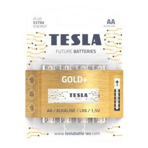 Tesla - GOLD+ Alkalická tužková baterie AA (LR06, blister) 4 ks