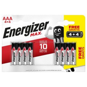 Baterie Energizer MAX AAA/R03, Blistr(4+4)