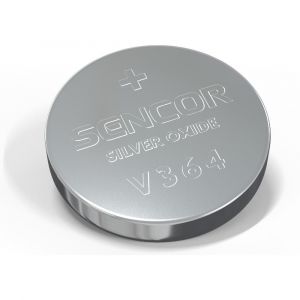 Miniaturní knoflíková stříbrnooxidová baterie s napětím 1,55 V SENCOR SBA V364/SR621SW 1BP Ag