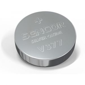 Stříbrooxidová miniaturní knoflíková baterie SENCOR SBA V377/SR626SW 1BP Ag
